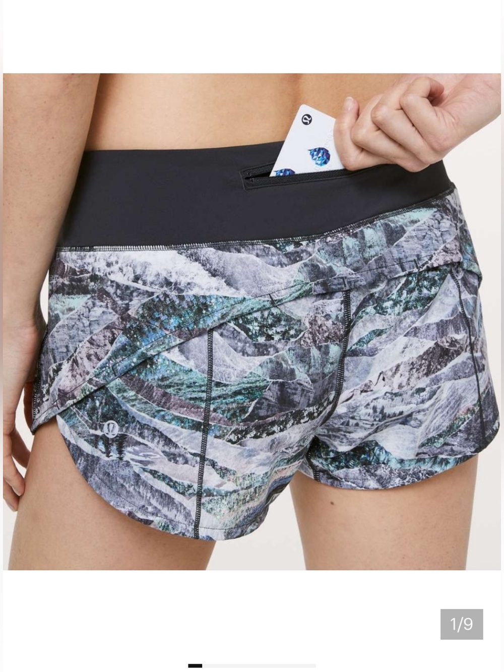 Lululemon Speed Up Short 2.5 Springscape Multi Obsidian Size 4 LW7AR6R